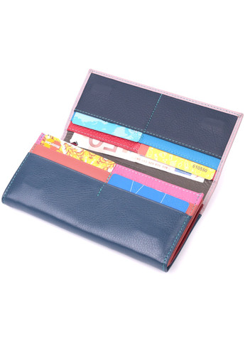 Жіночий практичний гаманець з натуральної шкіри 22521 Різнокольоровий st leather (278000993)