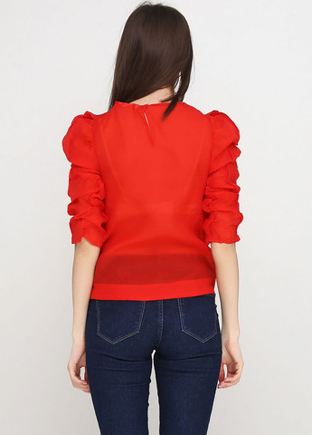 Червона напів прозора блуза H&M