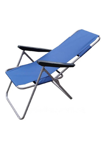 Раскладное кресло шезлонг с подлокотниками стул складной для отдыха дачи кемпинга 35х59х107 см (474144-Prob) Синее Unbranded (257431274)