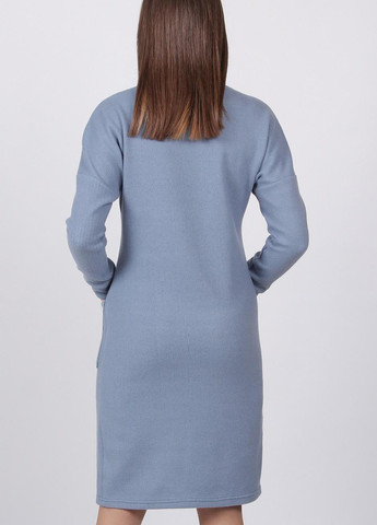 Синя кежуал сукня тепла жіноча 114 однотонний ангора в'язка джинсове Актуаль
