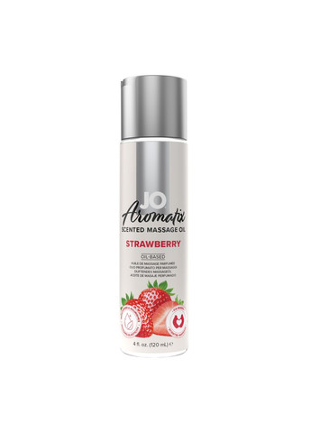 Натуральное массажное масло Aromatix — Massage Oil — Strawberry 120 мл System JO (258287746)