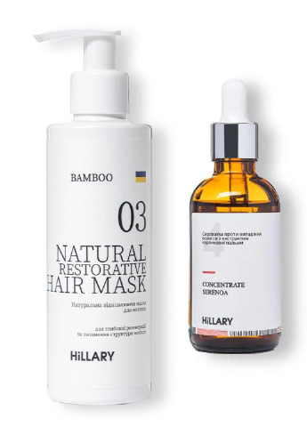 Сироватка для росту волосся SERENOA, 50 мл + Маска для волосся BAMBOO Hair Mask, 200 мл Hillary (256685166)