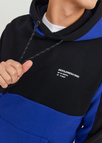 Худи флис,синий-черный,JACK&JONES Jack & Jones (274235320)