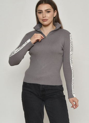 Серый демисезонный свитер женский серого цвета размер 42 джемпер Let's Shop