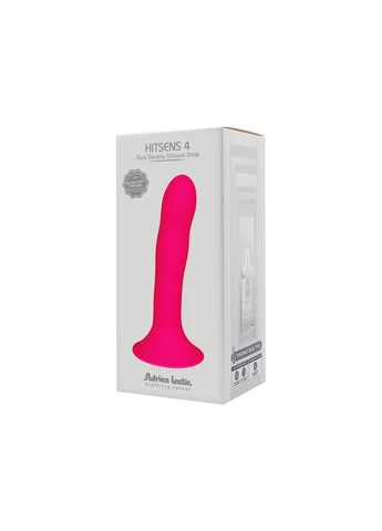 Дилдо з присоскою Hitsens 4 Pink, відмінно для страпона, діаметр 3,7см, довжина 17,8см Adrien Lastic (277237617)