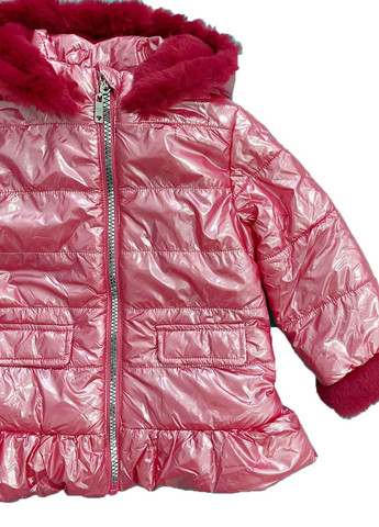 Розовая куртка с искусственным мехом OVS
