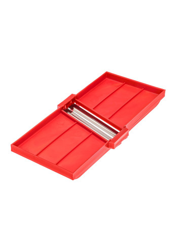 Ручна пластикова шатківниця з двома лезами (15.5 х 31.5 см) Червоний Kitchette (262291067)