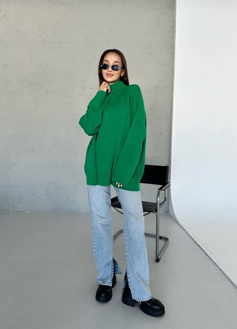 Зелений жіночий светр вовна No Brand