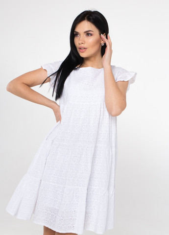 Белое повседневный женское летнее платье SK