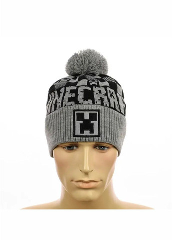 Детская зимняя шапка с помпоном Майнкрафт / Minecraft No Brand шапка с помпоном на флисе (270856614)