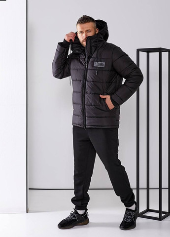 Мужской спортивный костюм тройка цвет черный р.3XL 448011 New Trend (274539604)