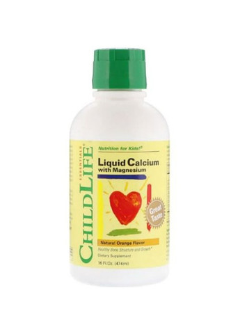 Liquid Calcium with Magnesium, 16 fl oz 474 ml Natural Orange Flavor CDL10700 ChildLife (260632314)