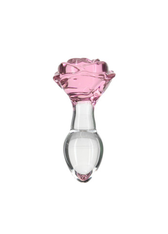 Стеклянная анальная пробка Rosy Luxurious Glass Anal Plug, ⌀3,3 см, вибропуля в подарок Pillow Talk (277234933)