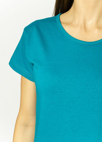 Бірюзова літня футболка жіноча (бірюзовий) Time of Style