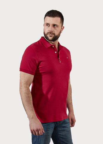 Темно-красная футболка-поло мужское для мужчин Paul & Shark
