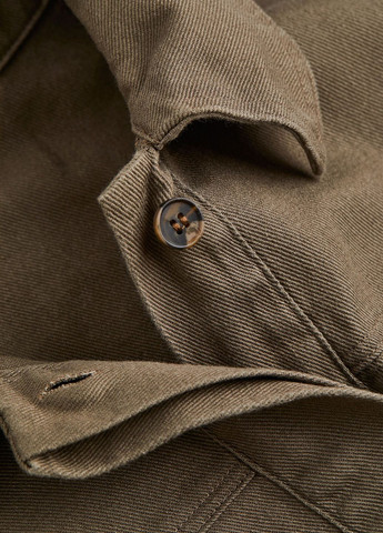 Оливковая (хаки) демисезонная cаржевая куртка H&M