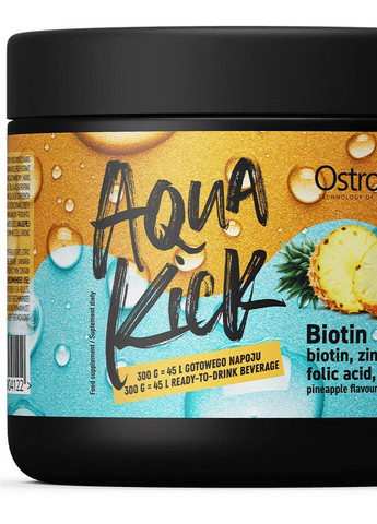 Aqua Kick Biotin 300 g /30 servings/ Pineapple Ostrovit (258499141)