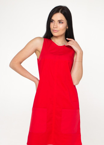 Червона повсякденний жіноча літня сукня SK