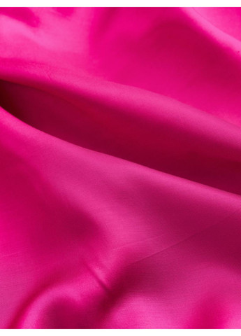 Розовое вечернее женское атласное короткое платье (1453) s розовое H&M