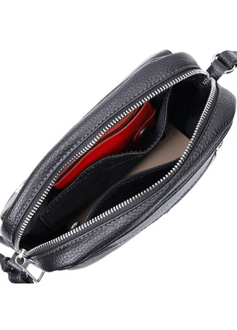 Зручна сумка жіноча крос-боді з натуральної шкіри 11651 Чорна Grande Pelle (267927726)