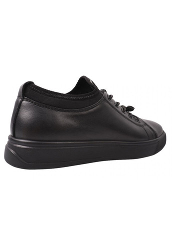 Туфлі комфорт чоловічі з натуральної шкіри, на шнурівці, на платформі, чорні, Marion 7-20dtc (257426103)
