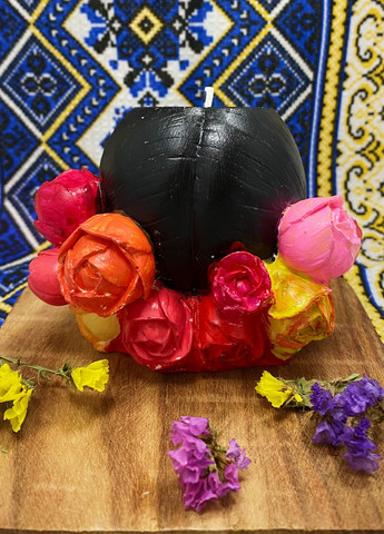 Свеча соевая в кашпо серия "Украиночка" - Оксанка No Brand (257825372)