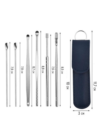 Набір інструментів для чищення вух з 6 предметів у футлярі 11,7*10*3 см Good Idea tool set (259207794)