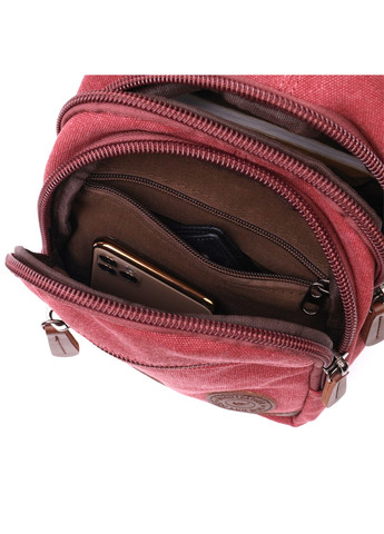 Чоловіча стильна сумка через плече з ущільненою спинкою Vintagе 22175 Бордовий Vintage (267932151)