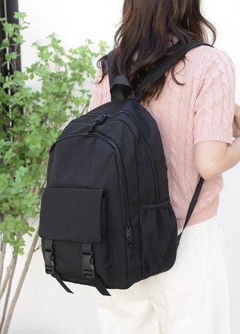 Рюкзак с карманами 658 мужской женский детский школьный портфель черный No Brand (275998149)