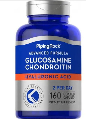 Advanced Glucosamine Chondroitin Hyaluronic Acid 160 Caplets Piping Rock (256724794)