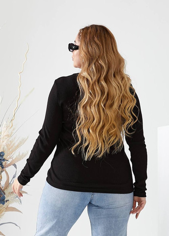 Чорний женский свитер из ангор цвет чернй р.48/50 448660 New Trend