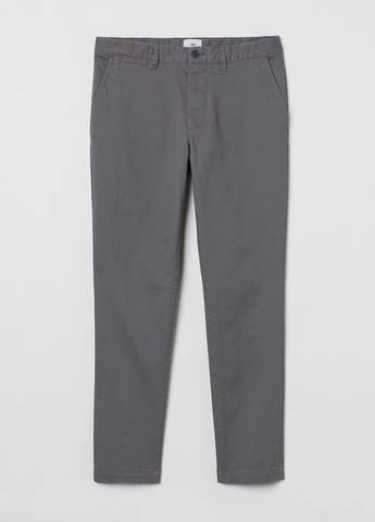 Светло-серые кэжуал летние брюки H&M