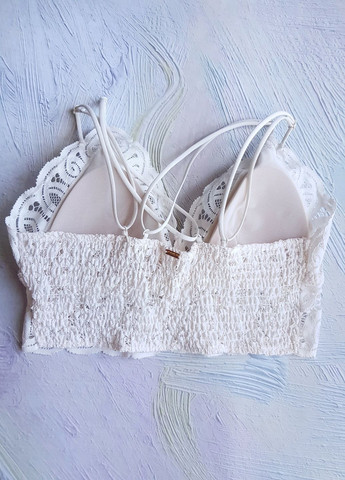 Топ мереживний Crochet Strappy Lace Bralette Молочний Victoria's Secret (260601858)