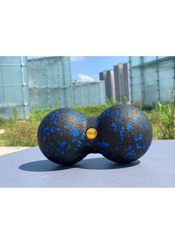Масажний м'яч подвійний EPP DuoBall 08 4FJ1318 Black/Blue 4FIZJO (258316991)