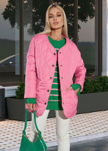 Рожева жіночий верхній одяг модна стьобана куртка (5296)110072-8 Lemanta