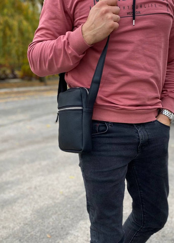 Мужская барсетка сумка через плечо месенджер черная Mini Flotar original No Brand (258260637)