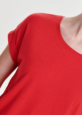 Красная футболка женская однотонная красная 11171 l (46) Only