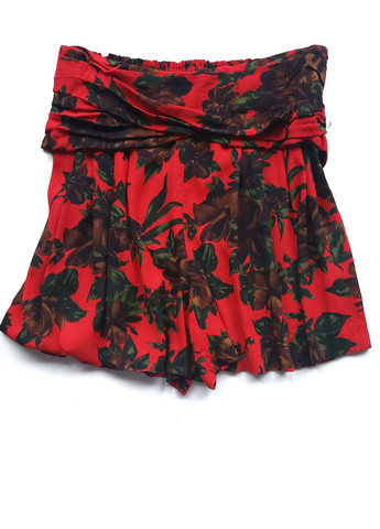 Шорти-спідниця квітковий принт Червоні Zara (263361021)