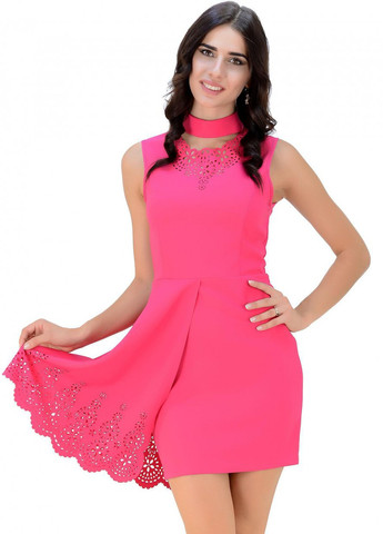 Розовое літні сукні сукня літня (ут000033304) Lemanta