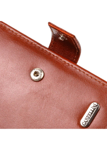 Привабливий вертикальний чоловічий гаманець середнього розміру з натуральної гладкої шкіри 21858 Коричневий Canpellini (259874113)