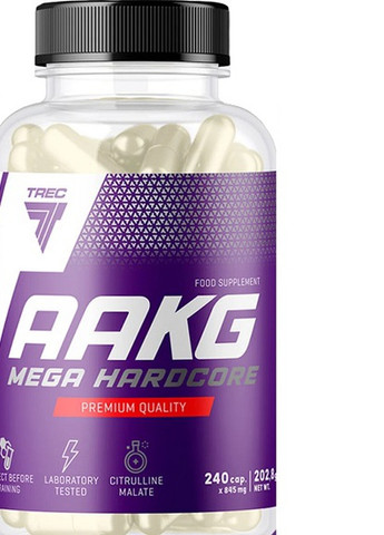 AAKG Mega Hardcore 240 Caps Trec Nutrition (258499487)
