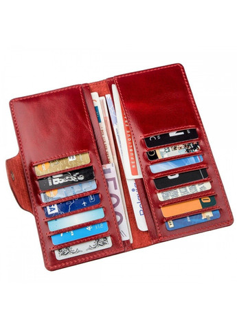 Жіночий гаманець зі шкіри Алькор 16172 Червоний Shvigel (262453875)