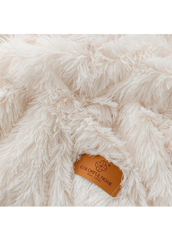 Меховой плед одеяло покрывало травка на овчине в подарочной упаковке двойной евро 220х240 см (475421-Prob) Молочный Unbranded (267311944)