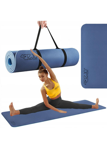 Килимок (мат) спортивний TPE 180 x 60 x 1 см для йоги та фітнесу 4FJ0389 Blue/Sky Blue 4FIZJO (260043705)
