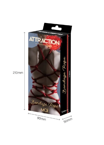 Мотузка для BDSM Bondage Rope Red, довжина 10 м, діаметр 6,5 мм, поліестер MAI (269007120)