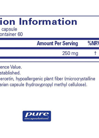 Quercetin 60 Caps PE-00230 Pure Encapsulations (257342653)