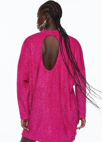 Фуксиновое (цвета Фуксия) повседневный платье H&M однотонное