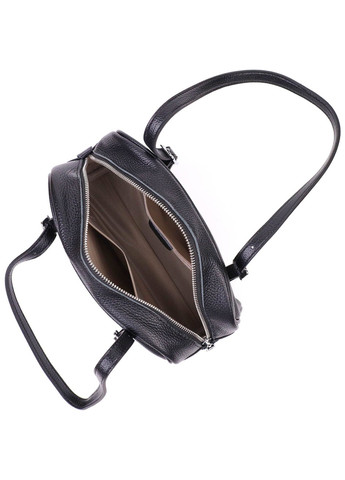 Цікава сумка-клатч зі знімними ручками з натуральної шкіри 22078 Чорна Vintage (260359833)