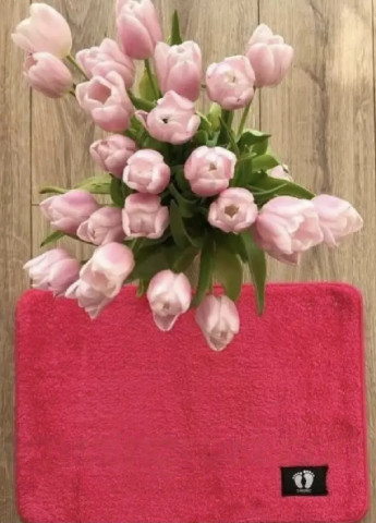 Прорезиненный коврик для ванной комнаты противоскользящий 60х40 см (473830-Prob) Розовый Unbranded (256615008)