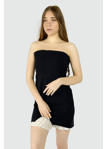 Чорна вечірня сукня 0909/029/800 з відкритими плечима Zara однотонна